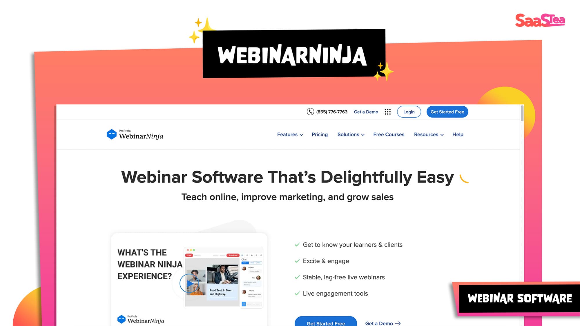 User-friendly webinar platform for live and automated sessions