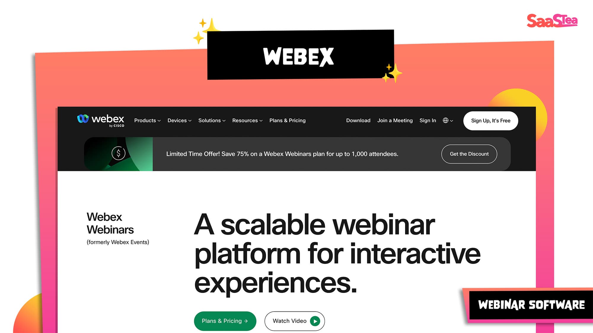 Scalable and interactive webinar platform by Cisco