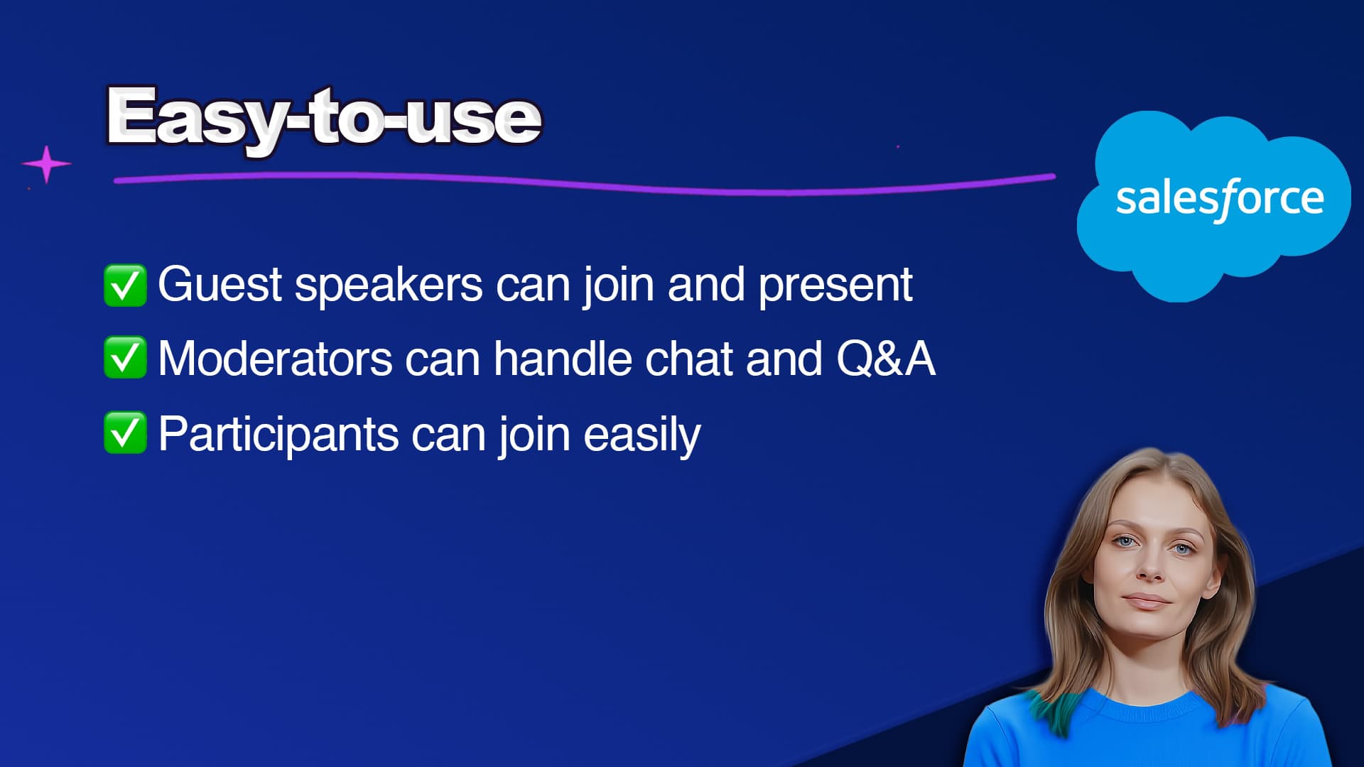 Easy-to-use webinar-software integrated to Salesforce Easy-to-use webinar-software integrated to Salesforce