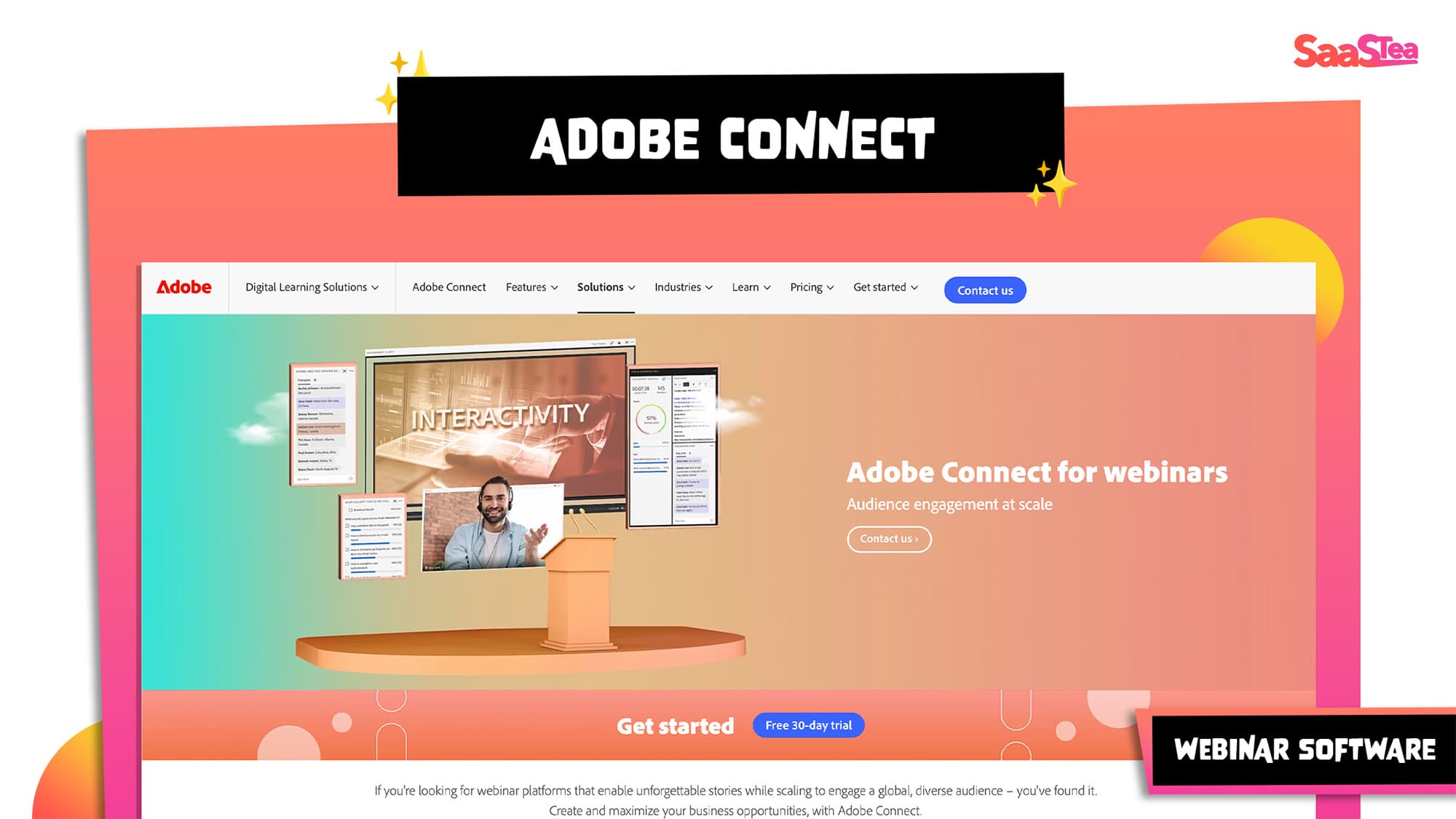 Customizable and accessible webinar and virtual classroom platform