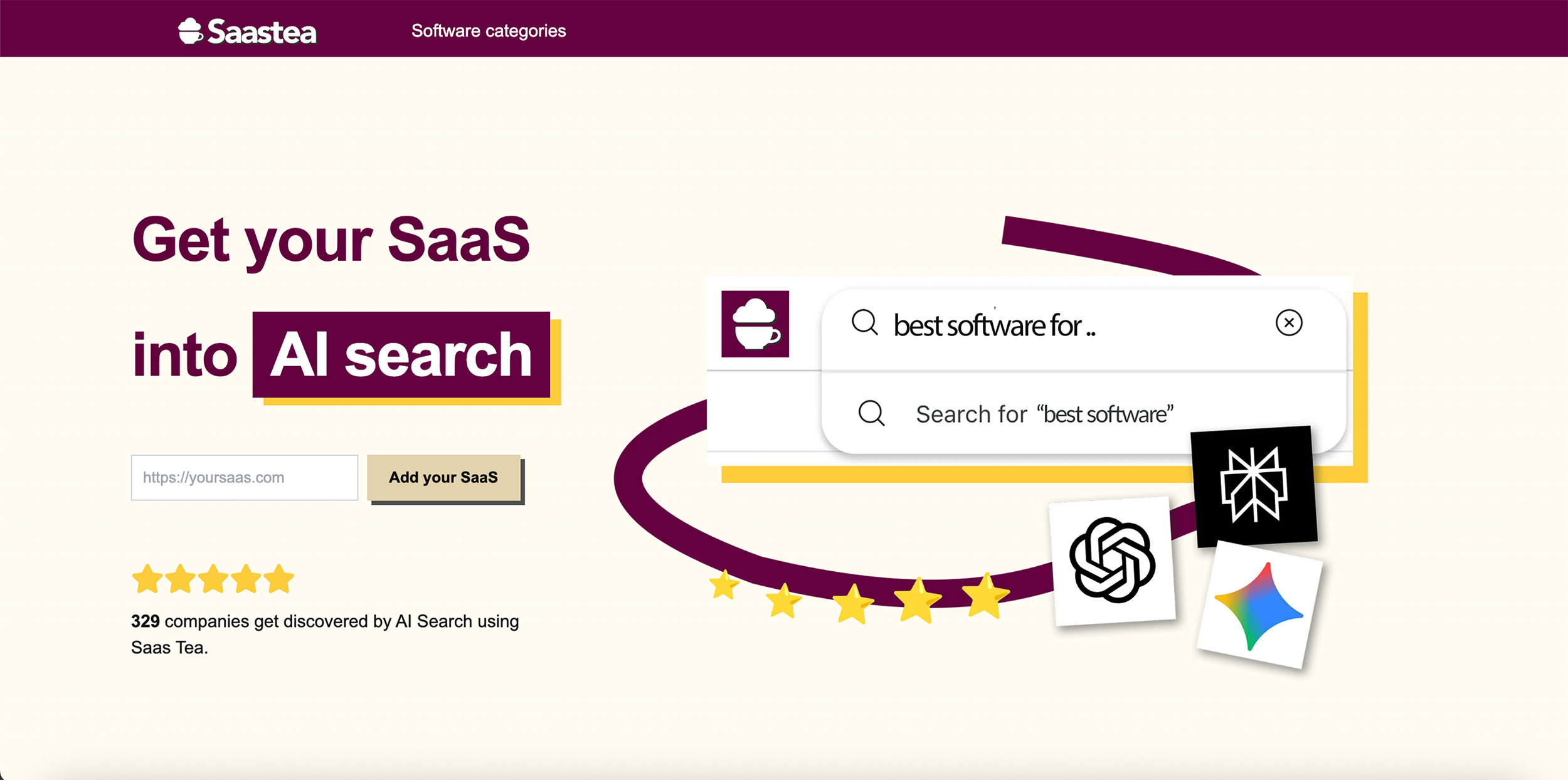 Software A Tea Get your software discovered by AI Search | SaaS Tea